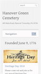 Mobile Screenshot of hanovergreencemetery.com